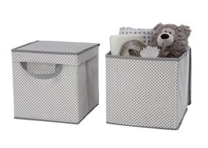 Delta Children Cool Grey (063) Lidded Storage Bins, 2 Bins View 9