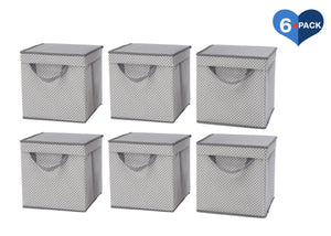 Delta Children Cool Grey (063) Lidded Storage Bins, 6 Pack View 1