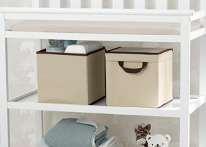 Delta Children Beige (250) Lidded Storage Bins, Lifestyle View 24