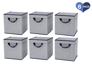Delta Children Navy (417) Lidded Storage Bins, 6 Pack View 3