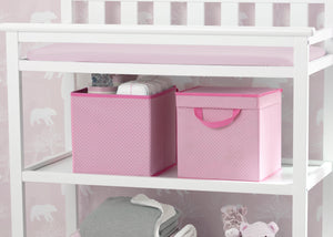 Delta Children Barely Pink (689) Lidded Storage Bins, Lifestyle View 30