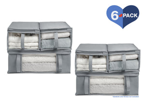 Delta Children Grey (026) 6-Piece Hide-A-Way/Underbed Storage Bag Set, Main View 3