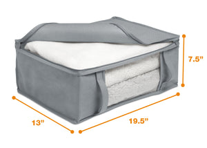 Delta Children Grey (026) 6-Piece Hide-A-Way/Underbed Storage Bag Set, Large Bag Measurements View 5