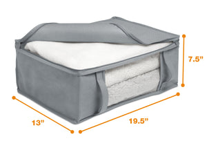 Delta Children Grey (026) 6-Piece Hide-A-Way/Underbed Storage Bag Set, Large Bag Measurements View 14