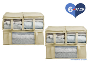 Delta Children Beige (276) 6-Piece Hide-A-Way/Underbed Storage Bag Set, Main View 7