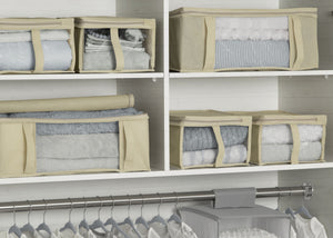 Delta Children Beige (276) 6-Piece Hide-A-Way/Underbed Storage Bag Set, Closet View 1