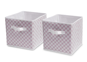 Delta Children Gingham Pink (689) 2 Deluxe Water-Resistant Storage Cubes c2c 1
