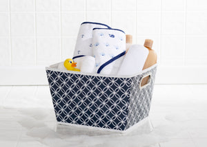 Infinity Navy (417) Deluxe Water-Resistant Rectangle Tapered Tote d1d 14