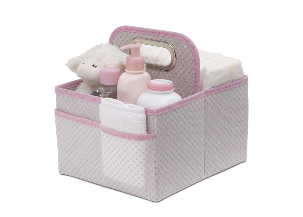 Delta Children Pink Polka Dots (693) Portable Nursery Caddy f2f