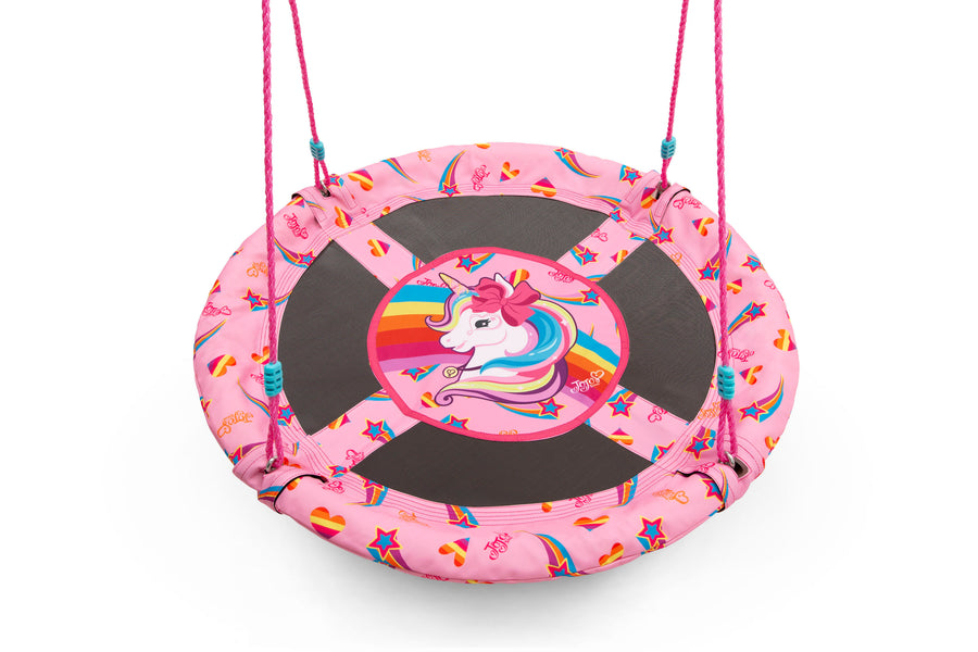 Jojo Siwa (1126) 3-Rainbow & Unicorn 40-Inch Saucer Swing for Kids