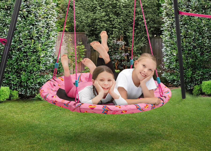 Jojo Siwa (1126) 2-Rainbow & Unicorn 40-Inch Saucer Swing for Kids