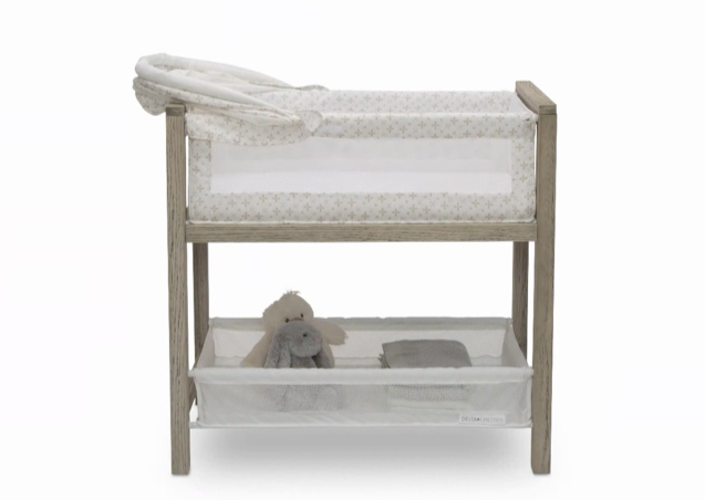Farmhouse 2-in-1 Wood Bedside Bassinet Sleeper and changer Royal Charm (2098)