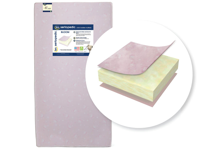 SertapedicÂ® Bloom Crib and Toddler Mattress (A41103-3190-NO), cutout, a2a No Color (NO) 2-Sertapedic® Bloom Crib and Toddler Mattress