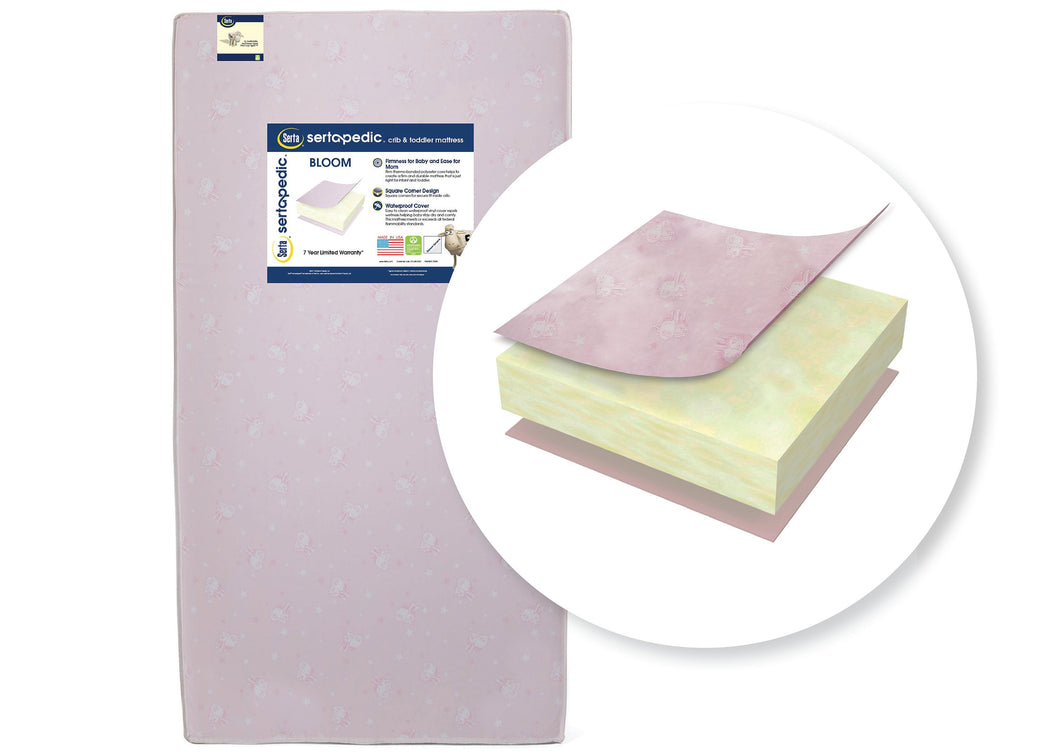 SertapedicÂ® Bloom Crib and Toddler Mattress (A41103-3190-NO), cutout, a2a No Color (NO)