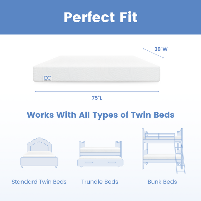 No Color (NO)  3-Dream 6-inch Memory Foam Twin Mattress
