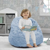 Blue (2027) 12-Cozee Fluffy Chair, Toddler Size (For Kids Up to 6 Years Old)