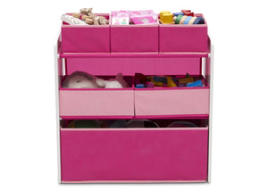 Delta Children Bianca White with Pink (130) Design and Store 6 Bin Toy Organizer, Front Silo View 6