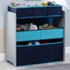 Delta Children Grey with Blue (026) Design and Store 6 Bin Toy Organizer 6-Design and Store 6 Bin Toy Organizer