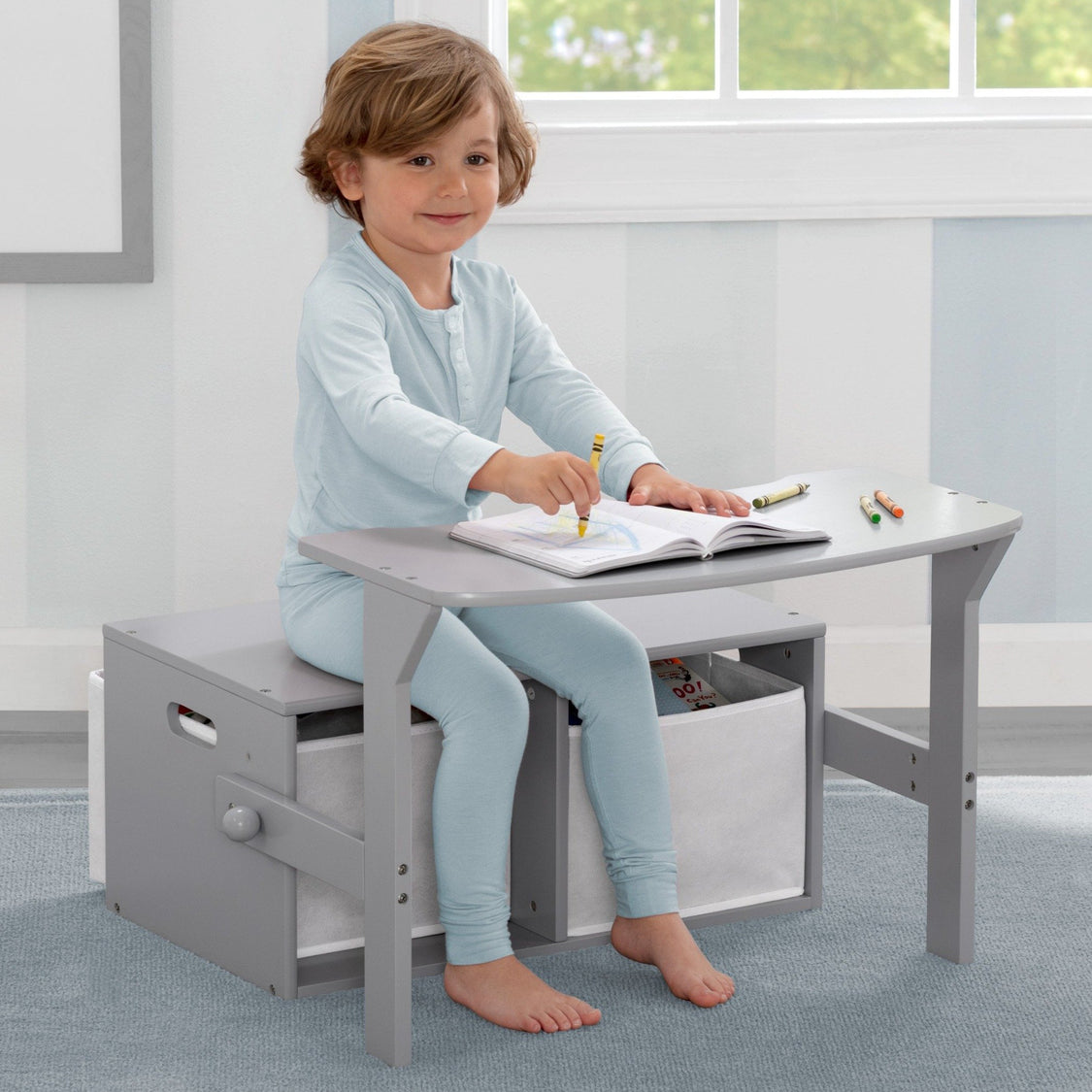 Delta Children Grey (026) MySize Activity Bench