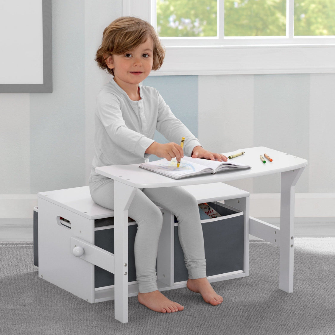 Delta Children Bianca White (130) MySize Activity Bench