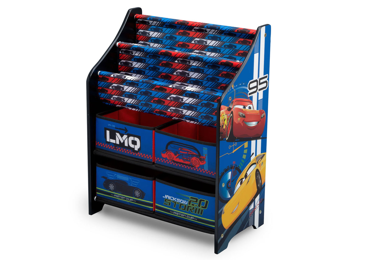 Delta Children Disney Cars (1014) Book and Toy Organizer (TB83395CR), Left Silo, a2a