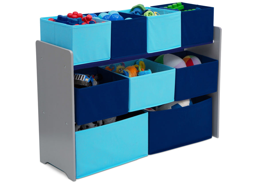 Grey (026) 13-Deluxe Multi-Bin Toy Organizer with Storage Bins