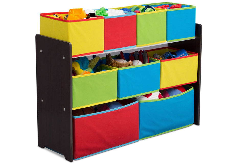Dark Chocolate (207) 3-Deluxe Multi-Bin Toy Organizer with Storage Bins