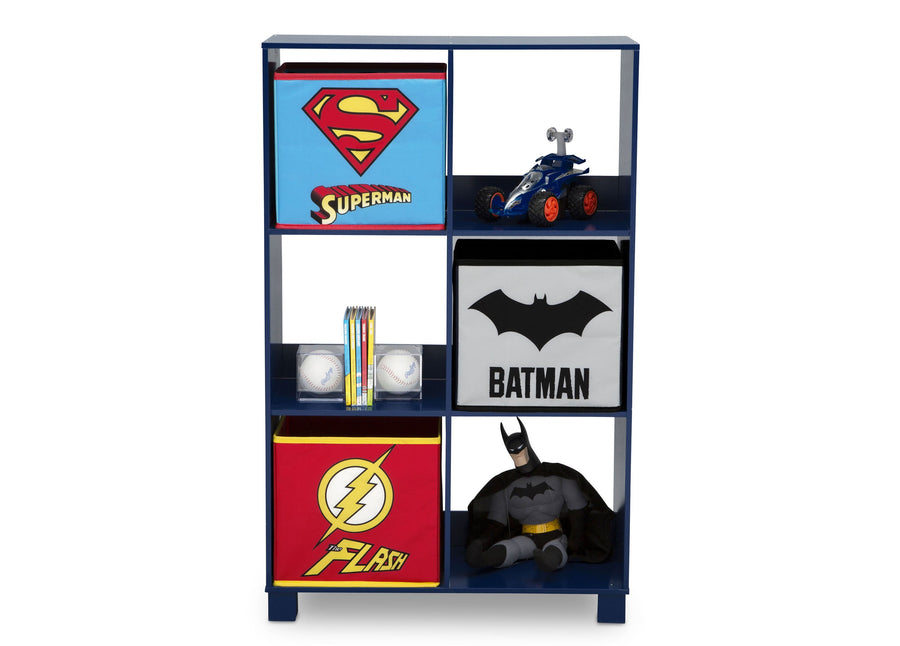 Delta Children Justice League (1215) 6 Cubby Deluxe Storage Unit (TB83424JL), Silo, a3a 3-Justice League Cubby