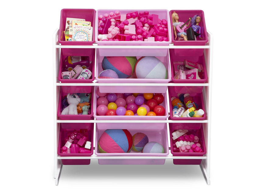 Bianca White (130) 3-Kids Toy Storage Organizer with 12 Plastic Bins