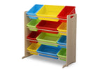 Natural and Primary Colors (1189) 10-Kids Toy Storage Organizer with 12 Plastic Bins