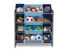 Grey (026) 13-Kids Toy Storage Organizer with 12 Plastic Bins