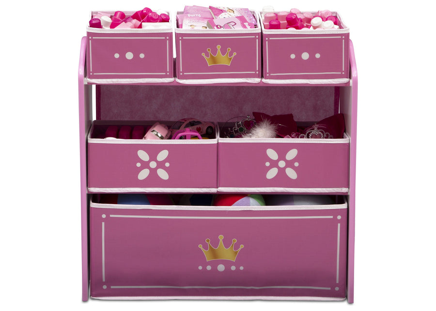 Princess Crown Multi-Bin Toy Organizer 7-Princess Crown Multi-Bin Toy Organizer