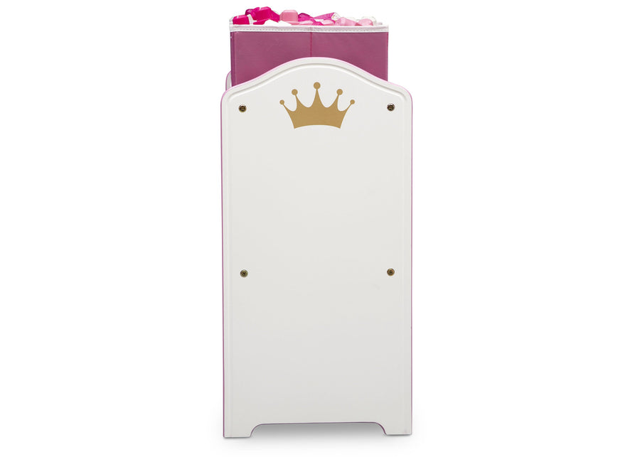 Pink and White (1187) 6-Princess Crown Multi-Bin Toy Organizer