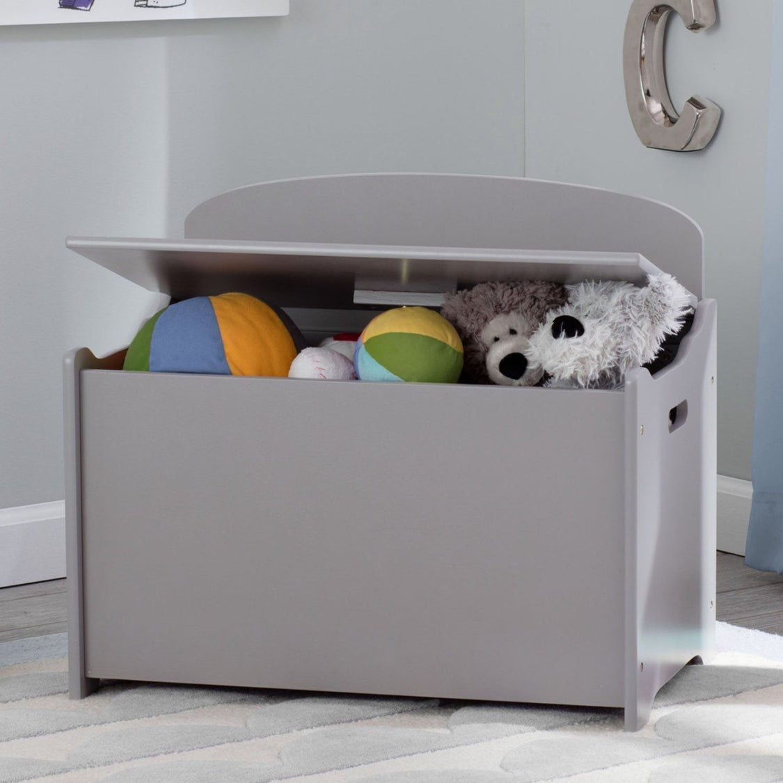 Delta Children Grey (026) MySize Deluxe Toy Box