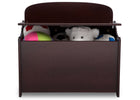 Delta Children Dark Chocolate (207) MySize Deluxe Toy Box, Front Detail, c2c 26-MySize Deluxe Toy Box