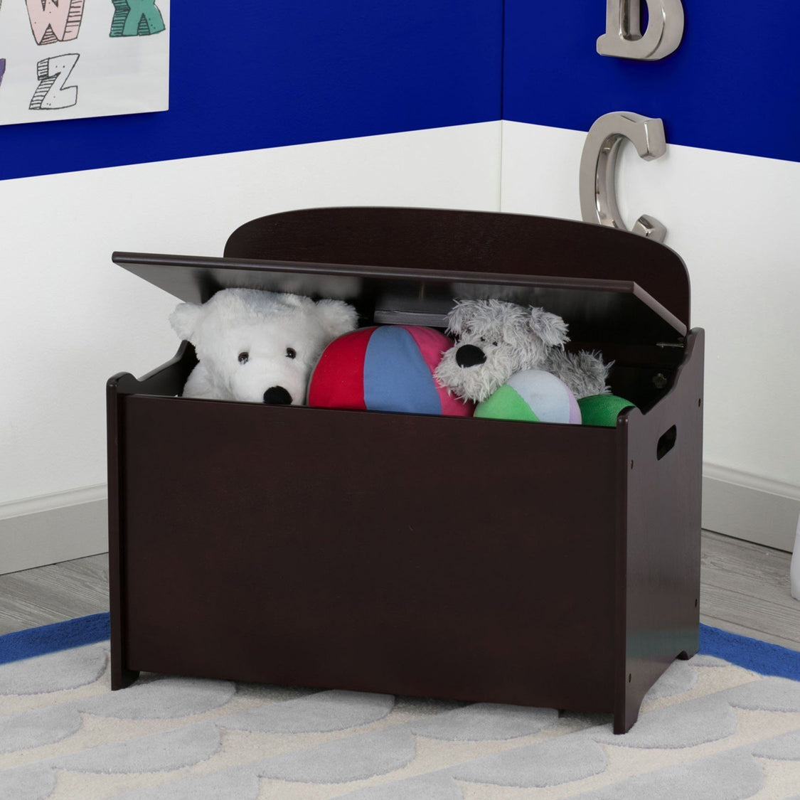 Delta Children Dark Chocolate (207) MySize Deluxe Toy Box