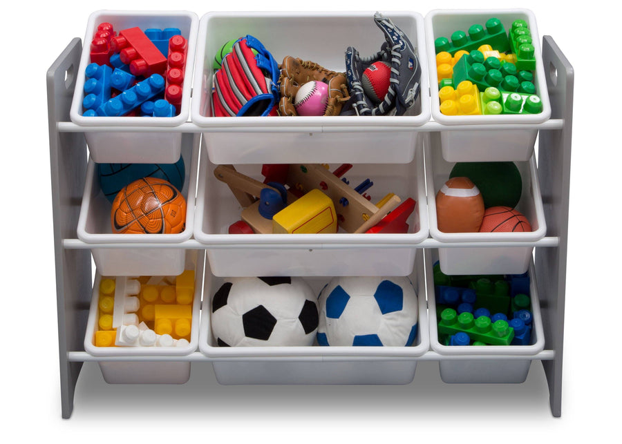 DCB: Delta Children Grey (026) MySize 9 Bin Plastic Toy Organizer, Room, a4a 4-MySize 9 Bin Plastic Toy Organizer