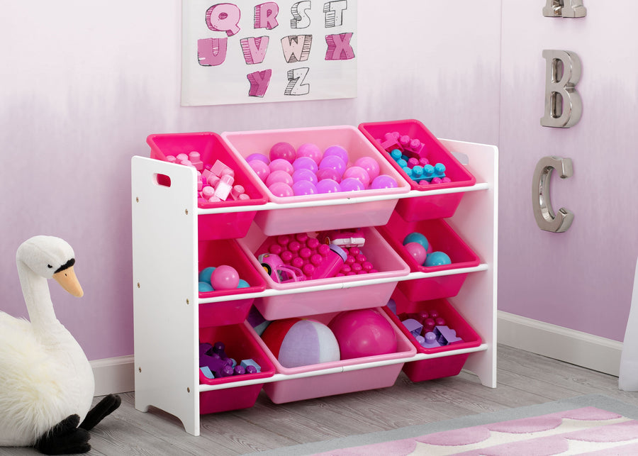 Bianca White (130) TB83461GN-130 8-MySize 9 Bin Plastic Toy Organizer