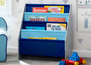 Delta Children Grey/Blue (026) Sling Book Rack Bookshelf for Kids, Hangtag View Grey (026) 8