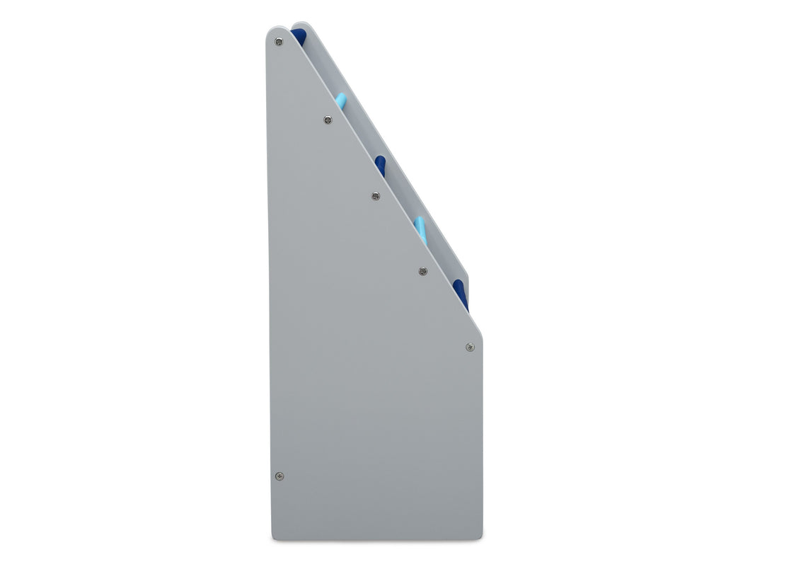 Delta Children Grey/Blue (026) Sling Book Rack Bookshelf for Kids, Side Silo View Grey (026)
