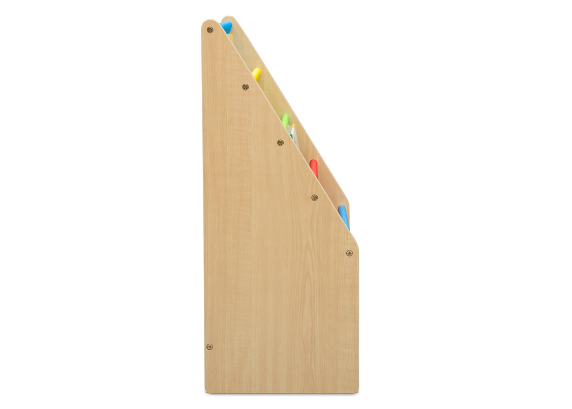 Delta Children Natural/Primary (1189) Sling Book Rack Bookshelf for Kids, Side Silo View Natural and Primary Colors (1189)