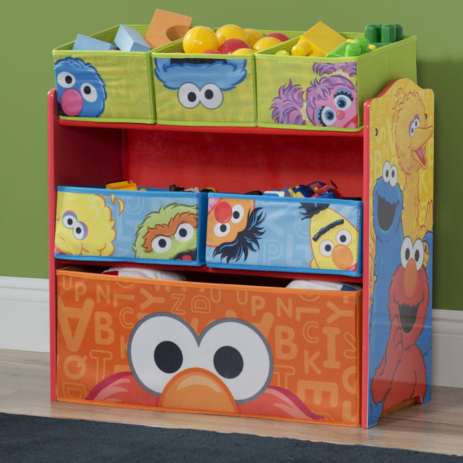 Style 1 999 Assorted (999) 2-Sesame Street Multi-Bin Toy Organizer