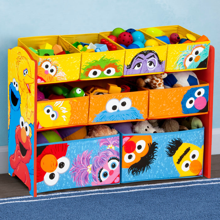 Style 1 (999) 2-Sesame Street Deluxe Multi-Bin Toy Organizer