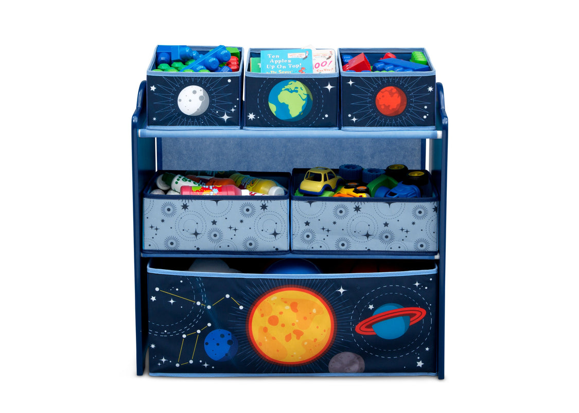 Delta Children Space Adventures (1223) Design and Store Toy Organizer, Front Silo View