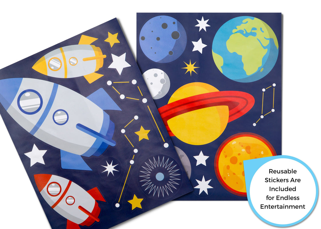 Delta Children Space Adventures (1223) Design and Store Toy Organizer, Stickers Details View