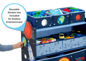 Delta Children Space Adventures (1223) Design and Store Toy Organizer, Reusable Stickers View 6