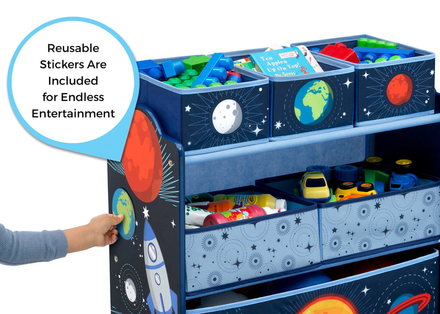 Delta Children Space Adventures (1223) Design and Store Toy Organizer, Reusable Stickers View 7-Space Adventures Design and Store Toy Organizer