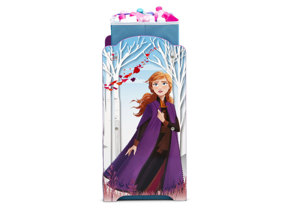 Delta Children Frozen II Multi-Bin Toy Organizer, Anna Side Silo View