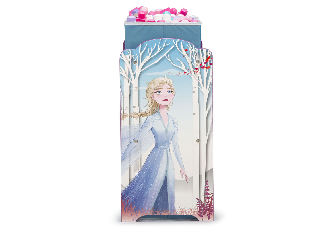 Delta Children Frozen II Multi-Bin Toy Organizer, Elsa Side Silo View