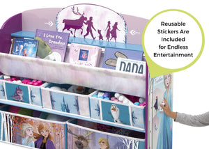 Delta Children Frozen 2 (1097) Deluxe Toy and Book Organizer, Stickers View 5